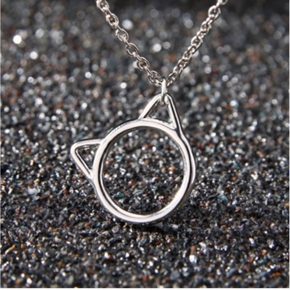 NEW Meow Meow Cat Necklace NWT NEW Silver Tone - Picture 8 of 12